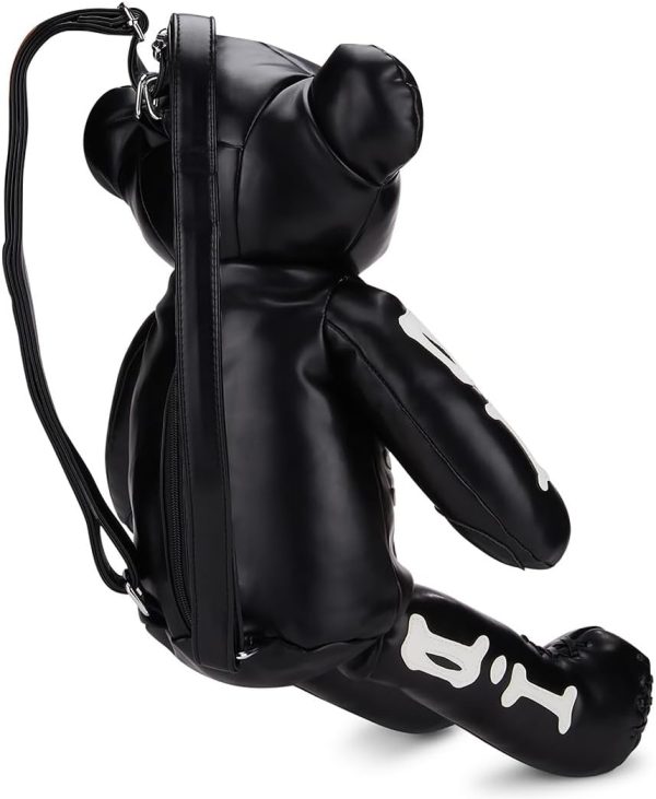 Dolls Kill Tormented Teddy Backpack - Vegan Leather Bag, Spikes and Studs Black - Image 8
