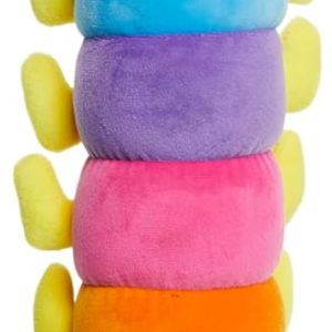 Dolls Kill Gone To Wonderland Caterpillar Bag by Club Exx – Rainbow Plush Novelty Crossbody with Detachable Strap, One Size