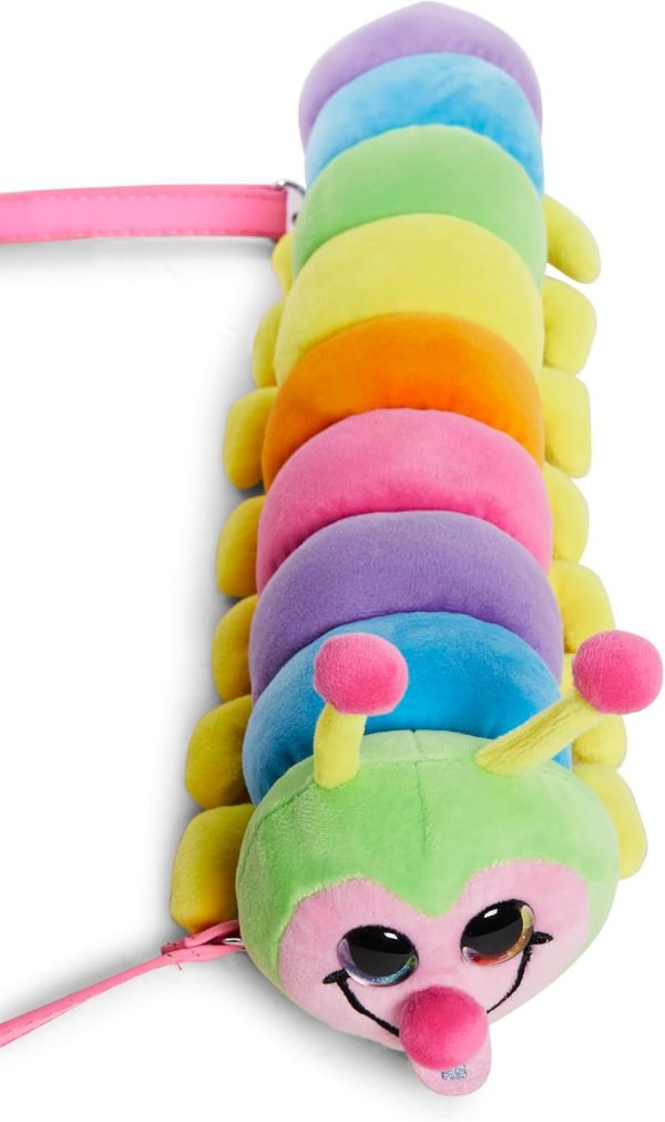 Dolls Kill Gone To Wonderland Caterpillar Bag by Club Exx – Rainbow Plush Novelty Crossbody with Detachable Strap, One Size - Image 5