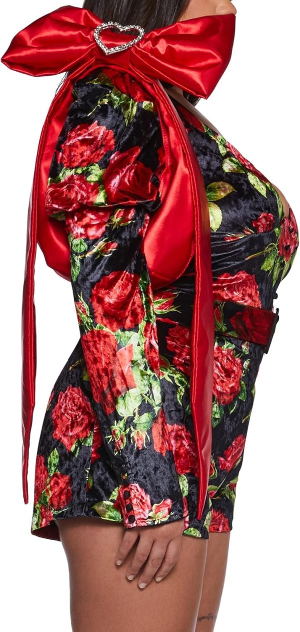 Dolls Kill Lady Royal Shoulder Bag by Sugar Thrillz – Satin Purse with Rhinestone Ribbon Handle & Heart Accent, One Size - Image 2